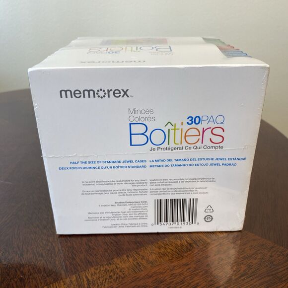 Memorex 30 Pack Slim Clear Jewel Cases CD/DVD High Impact Durable - NEW Sealed ! - Picture 4 of 6